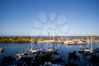  Yachts Anchored In Harbor