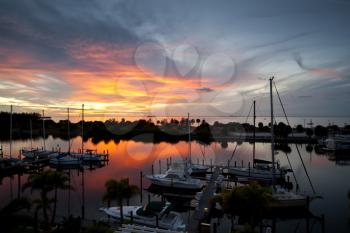 Dramatic Florida Resort Sunset