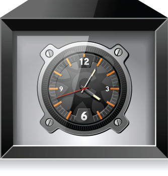Royalty Free Clipart Image of a Black Clock
