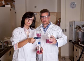 Scientists perform filtration test