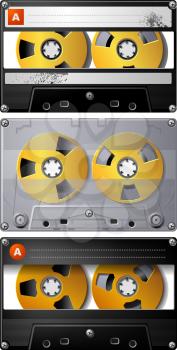 Royalty Free Clipart Image of Cassette Tapes