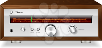 Royalty Free Clipart Image of a Vintage Radio