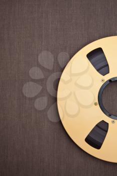 Royalty Free Photo of an Audio Reel on Brown