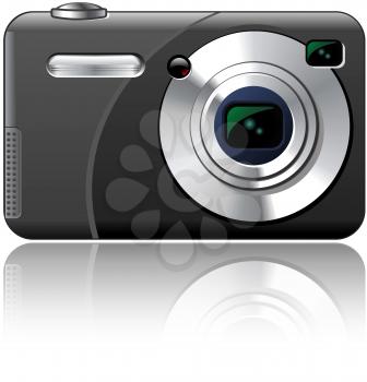 Royalty Free Clipart Image of a Camera