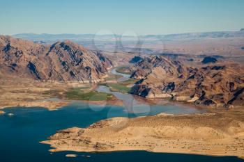 Royalty Free Photo of an Aerial View of Lake Mead