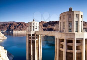 Royalty Free Photo of the Hoover Dam Towers