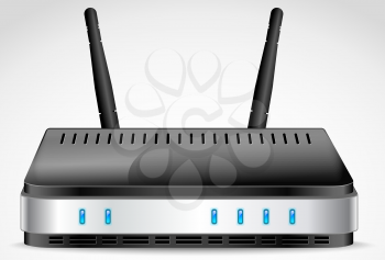 Wi-Fi Router detailed vector