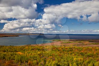 Lake Huron at Cape Croker Autumn Fall Forest Trees landscape