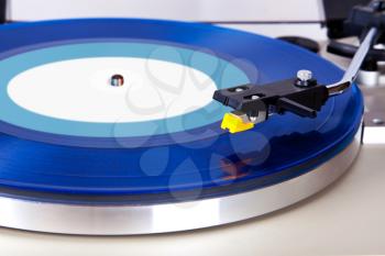 Analog Stereo Turntable Vinyl Blue Record Player Headshell Cartridge