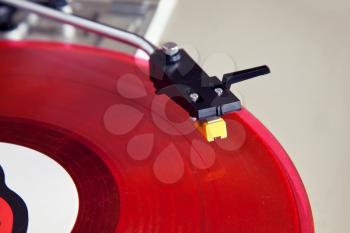 Analog Stereo Turntable Red Vinyl Record Player Headshell Cartridge