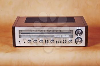 Vintage Stereo Radio Receiver Front Panel