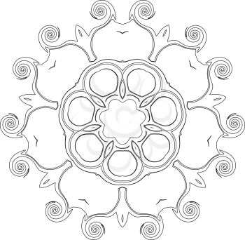 Royalty Free Clipart Image of a Black and White Pattern