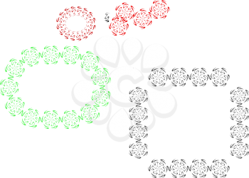Royalty Free Clipart Image of Lacy Elements