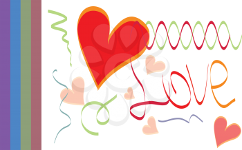 Royalty Free Clipart Image of a Love Card