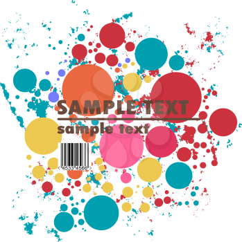 Royalty Free Clipart Image of a Spattered Ball Background