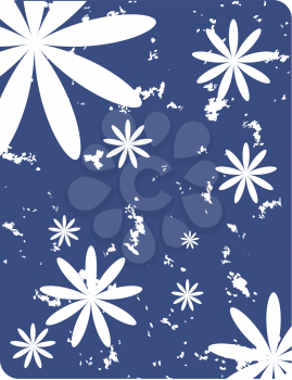 Royalty Free Clipart Image of a Grunge Floral Background