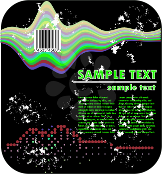 Royalty Free Clipart Image of a Grunge Background and Bar Code With Space for Text