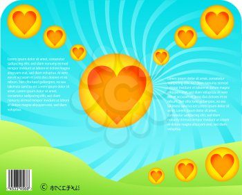 Royalty Free Clipart Image of a Nature Heart Background