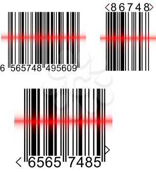 Royalty Free Clipart Image of a Set of Bar Codes