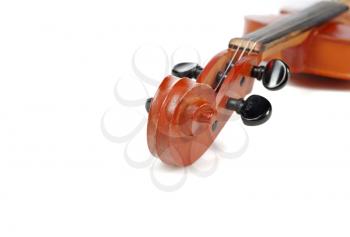 pins of violin isolated on white