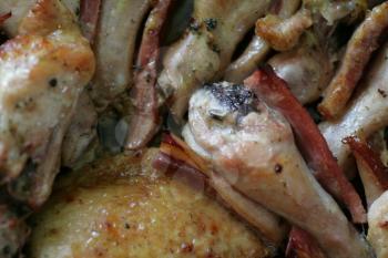 chicken fried legs closeup