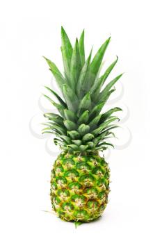 Big appetizing pineapple isolated on white background