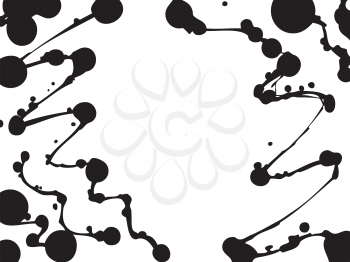 Set of blots and stains. Stains and blots are made by ink on a paper photographed processed in Photoshop exported in Illustrator.