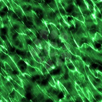large abstract image of electricity or lightning in green