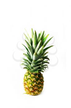 Big appetizing pineapple isolated on white background