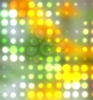 blurred spots and colorful dots out of focus background