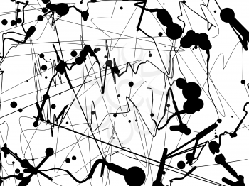 Abstract art  background of blots and blobs