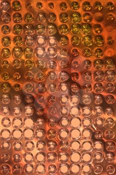 copper metal background cowered with dots