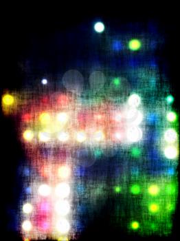 grungy dotted blurred background of colored lights