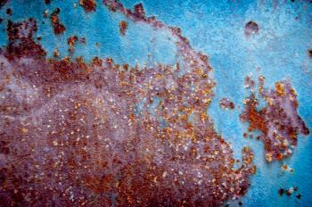abstract grunge background of rusty red and blue metal texture