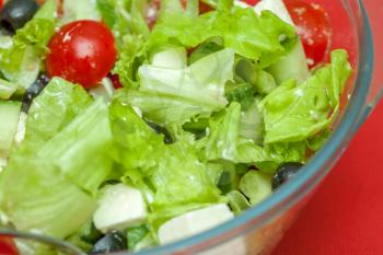 serving of healthy vegetables salad
