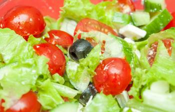 Caesar salad on plate, close up