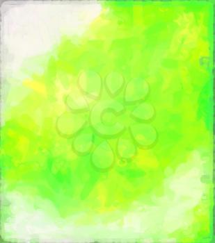 Green abstract watercolor background paper design of bright color splashes modern art painted canvas background texture atmosphere art