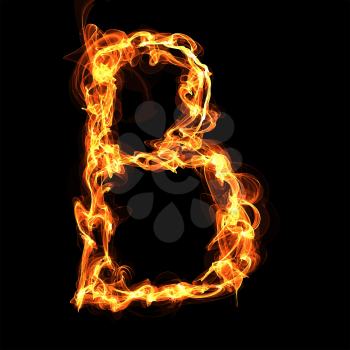 B letter Fire Alphabet