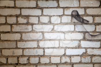 white brick wall background with light vignette