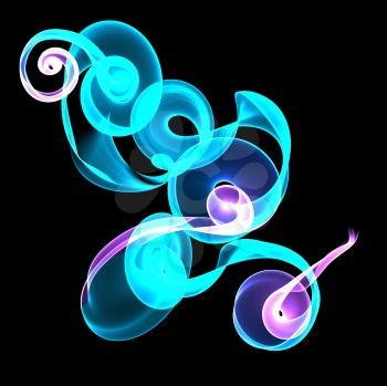 Royalty Free Clipart Image of Swirling Lines