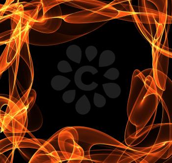 Royalty Free Clipart Image of a Flame