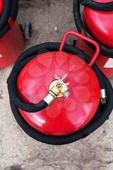 Fire extinguisher from above view