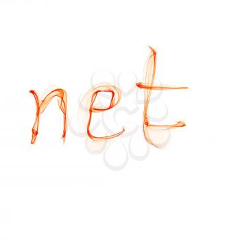 net domen name  made of colored smoke