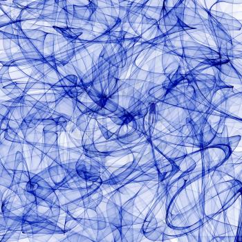 Blue smoke on white abstract wallpaper
