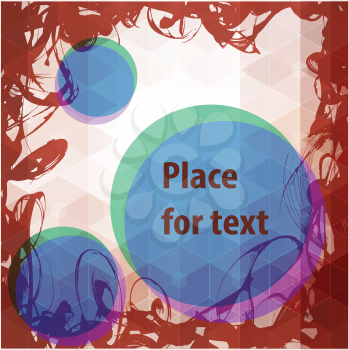 Abstract vector frame design  with round place for text