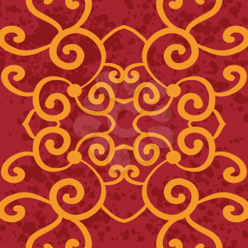 Seamless pattern based on traditional Asian elements Paisley.