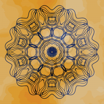 Mandala vector. Mehndi inspired mandala of henna color.