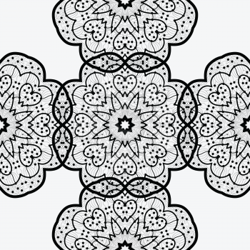 Ornate unusual ethnic seamless pattern. Indian ornament