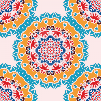Endless Oriental Wallpaper. Seamless Mandala Tile