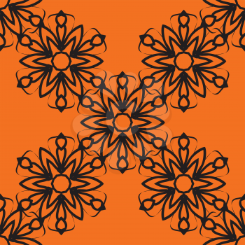 Stylized flower tile. Seamless Ornamental stylized flower pattern for your design wallpapers.